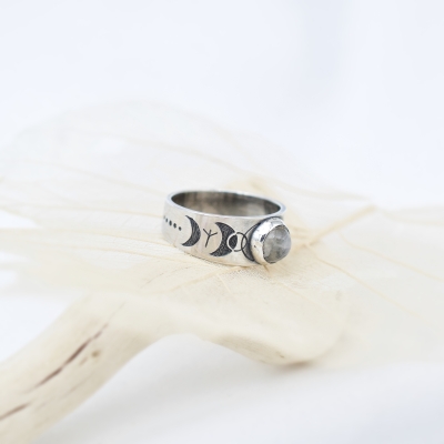 Pierścionek Runy i Fazy Księżyca